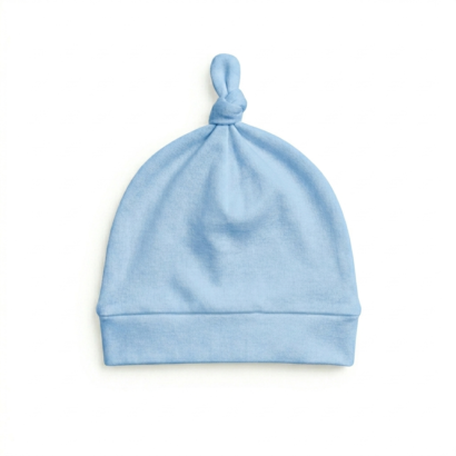 Hellblaue Baby Baumwollmütze für Jungen