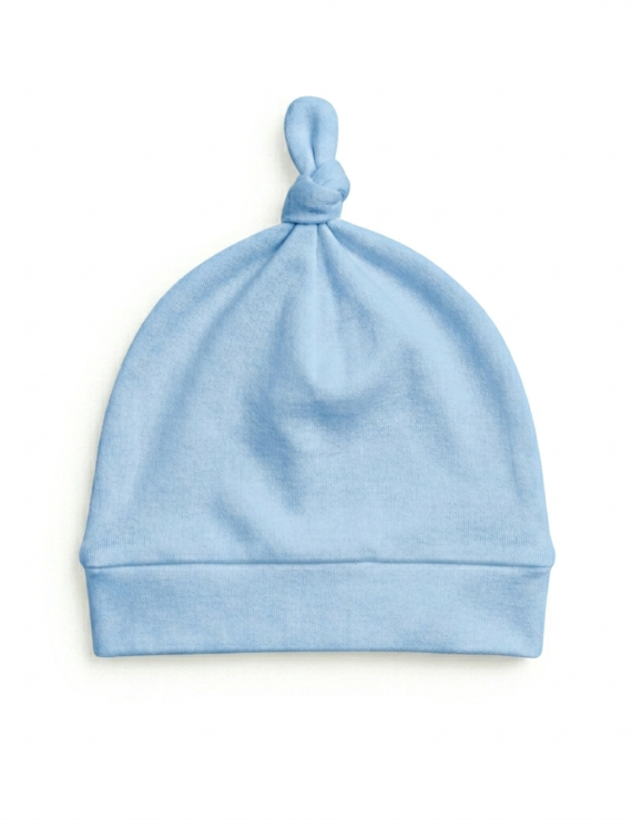 Hellblaue Baby Baumwollmütze für Jungen