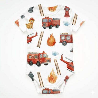 Baby Body Feuerwehr kurzarm Jungen