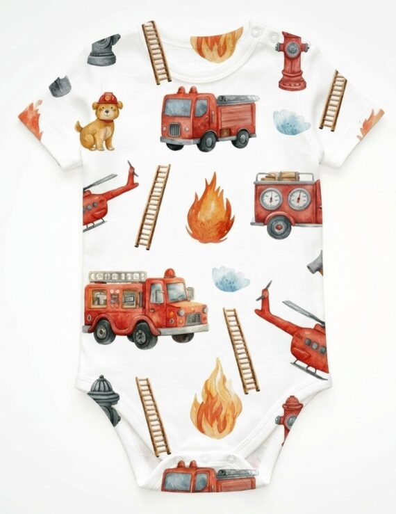 Baby Body Feuerwehr kurzarm Jungen