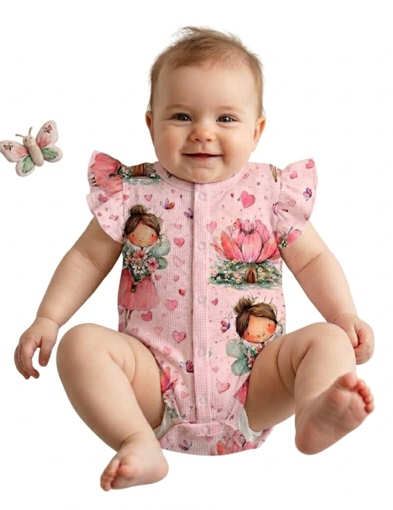 Baby Bodys für Mädchen mit Druckknöpfen vorne