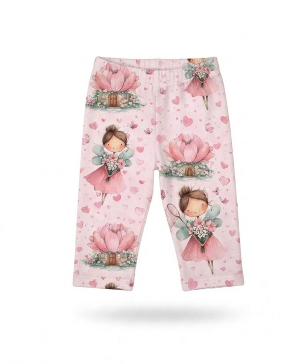 Baby-Capri-Leggings Mädchen Feen rosa
