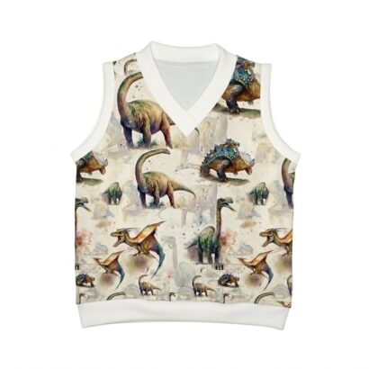 Baby Jungen Weste mit Dino Muster und V-Ausschnitt