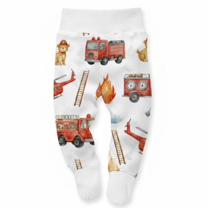 Baby Strampler mit Feuerwehr Auto Motiv für Jungen