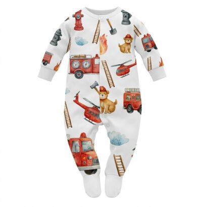 Baby Strampler Feuerwehr langarm Junge