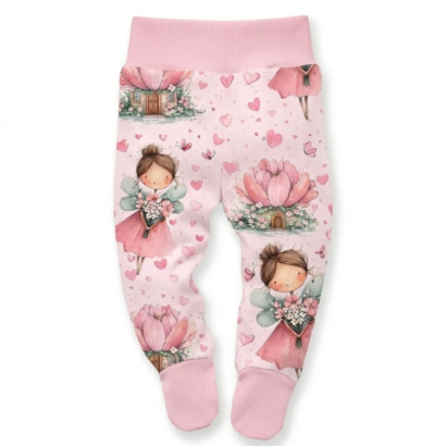 Baby Strampler in Rosa mit Feen Muster für Mädchen