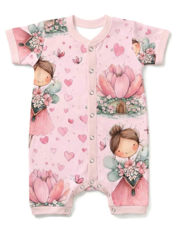 Babybody Mädchen Beinen Feenmotiv