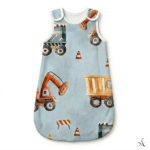 Klassischer Bagger Baby Schlafsack mit langen Ärmeln und Druckknöpfen
