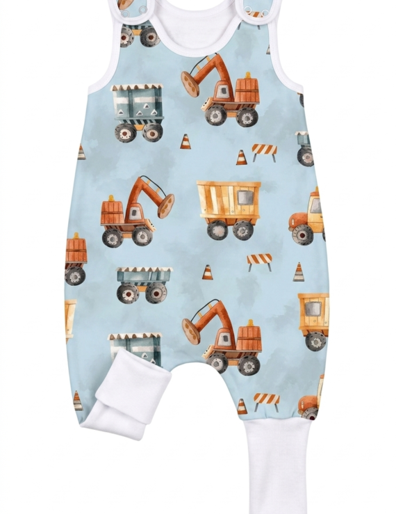 Bagger Lauflernschlafsack aus Futter-Baumwolle für Baby Jungen