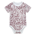 Bordeaux Blumen Body Kurz, mit bordeauxfarbenem Blumenmuster, enganliegendes Sommeroberteil