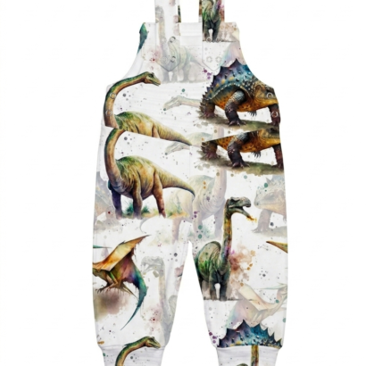 Latzhose mit Dinosaurier-Motiv aus Baumwolle für Baby Jungen und Mädchen