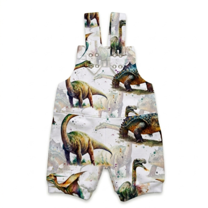 Dino Baby Latzshorts kurzer Baumwoll Latzoverall mit Dinosaurier Motiv