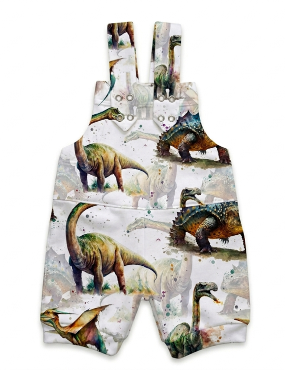 Dino Baby Latzshorts kurzer Baumwoll Latzoverall mit Dinosaurier Motiv
