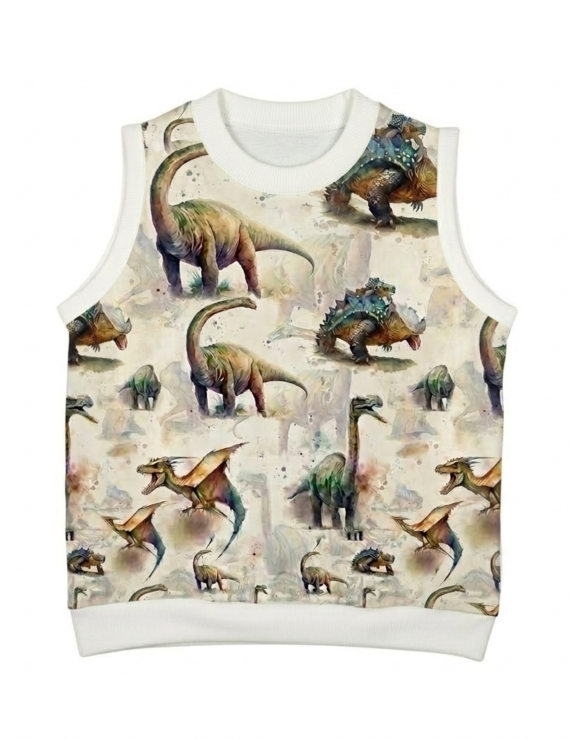 Baumwollweste für Baby Jungen und Mädchen mit Dino-Muster