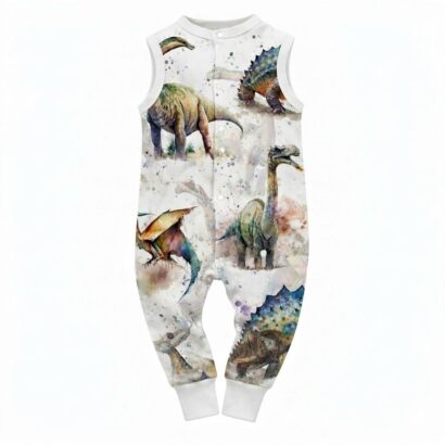 Dino Sommer Overall aus Baumwolle für Babys, Jungen und Mädchen