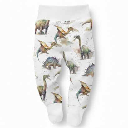 Babyhose mit Dinosaurier-Motiv und Fußteil für Jungen und Mädchen