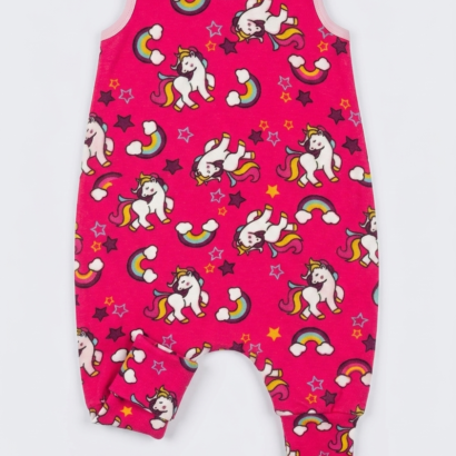 Einhorn Lauflernschlafsack aus Wellsoft in Pink für Baby Mädchen bei 21–23 °C