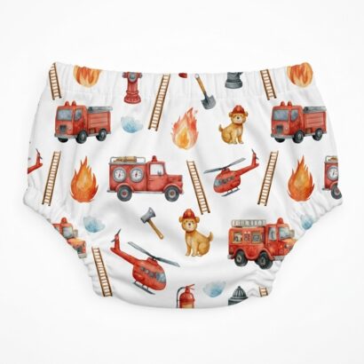 Baumwoll Windelhöschen mit Feuerwehrmotiv für Baby Jungen