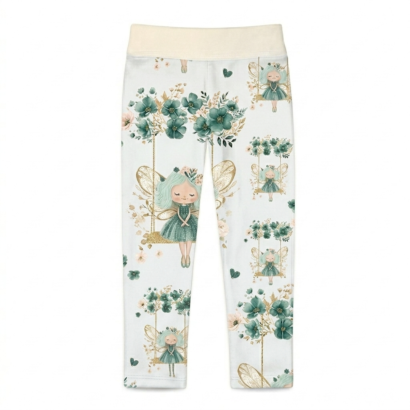 Grüne Feen Baby Hose gerade Baumwollhose mit Gummibund für Mädchen