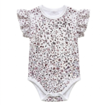Jugend Mädchen Body ärmellos Rüschen bordeaux Blumenmuster