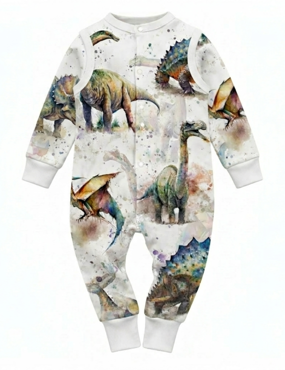 Kinder Dino Overall langarm Dinosaurier Muster