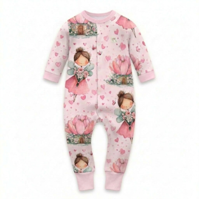 Baby Mädchen Feen Overall Rosa langarm
