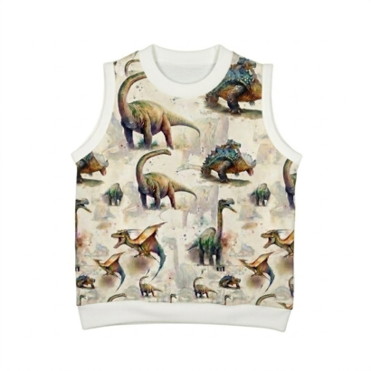 Kinder Jungen Weste mit Dino Muster