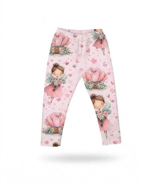 Kinder Leggings Mädchen Feen rosa – Leggings für Mädchen mit Feen-Motiv