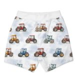 Jungen Kinder Shorts mit bunten Traktoren