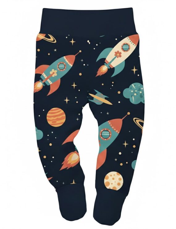 Jungen Kinder Strampler mit Planeten Muster und Füßen