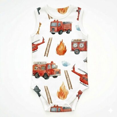 Kinderbody Jungen ärmellos Feuerwehr