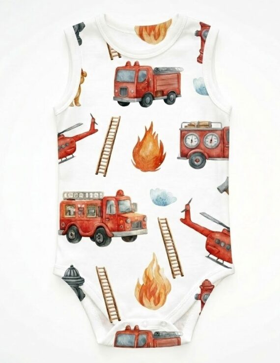 Kinderbody Jungen ärmellos Feuerwehr