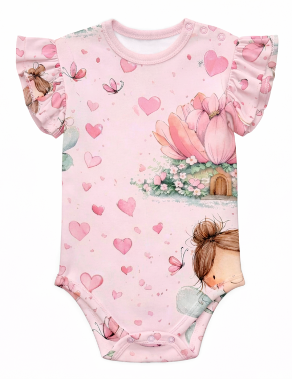 Kinderbody, Mädchen, Rüschen