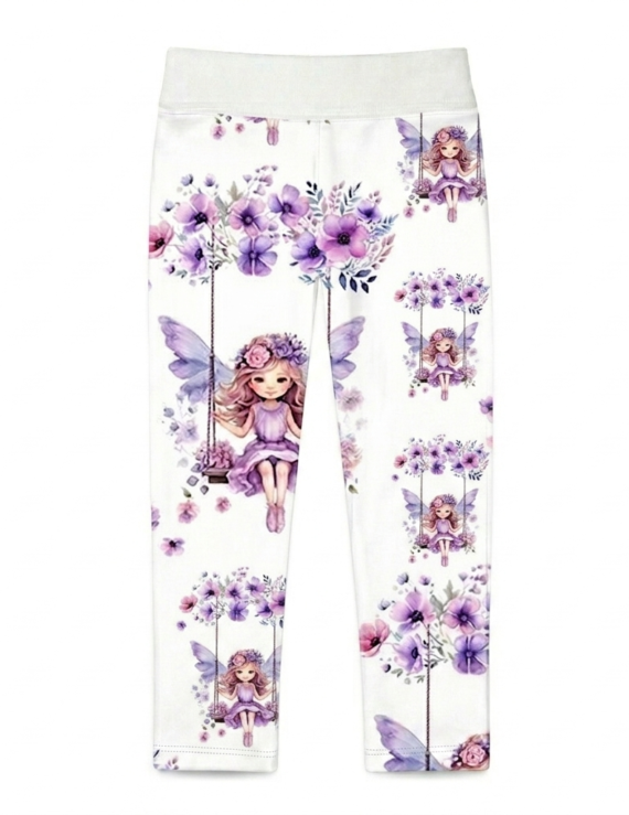 Lila Feen Baby Hose gerade Baumwollhose mit Gummibund für Mädchen