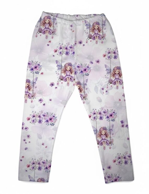 Lila Feen Baby Leggings lange Baumwoll Leggings für Mädchen