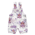 Leichte Baumwoll-Shorts-Latzhose für Baby Mädchen mit Feenmotiv – leichte Baumwoll-Shorts-Latzhose für Baby Mädchen mit Feenmotiv