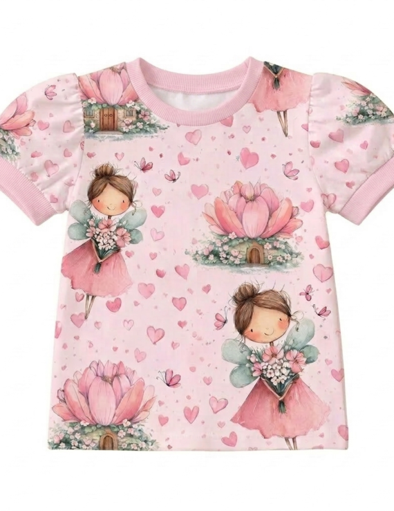 Mädchen Baby Kurzarm Oberteile