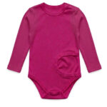 PEG-Kinderbody Mädchen langarm pink für Kinder mit PEG-Sonde