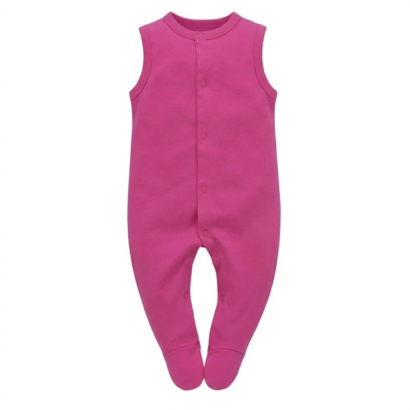 Pink Baby Sommerstrampler aus Baumwolle für Mädchen