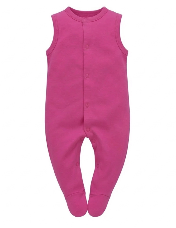 Pink Baby Sommerstrampler aus Baumwolle für Mädchen
