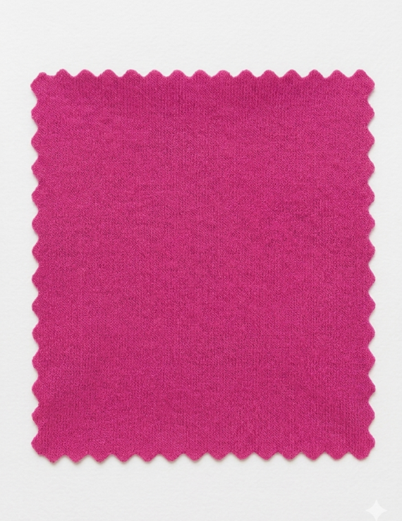 Pinkfarbener Baumwollstoff, glatter einfarbiger Textil