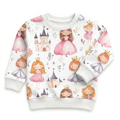 Baby Pullover mit Prinzessinnen-Motiv aus Baumwolle