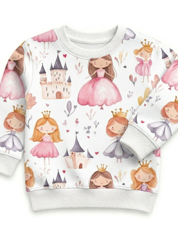 Baby Pullover mit Prinzessinnen-Motiv aus Baumwolle