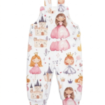 Prinzessin Latzhose Weiß für Mädchenbabys aus Baumwolle