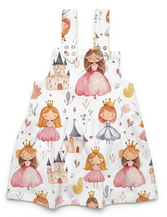 Baby Trägerkleid mit Prinzessinnen-Motiv aus Baumwolle