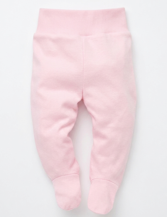 Rosa Babyhose Fuß aus Baumwolle mit Fußteil und elastischem Bund für Mädchen
