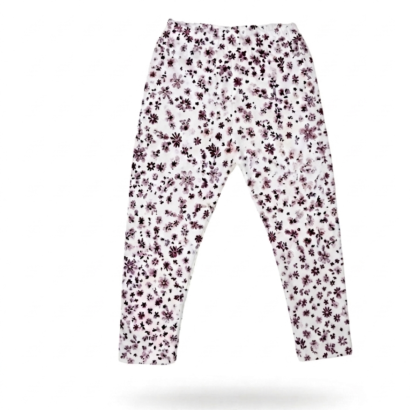 Teen Mädchen Leggings weiß bordeaux Blumenmuster