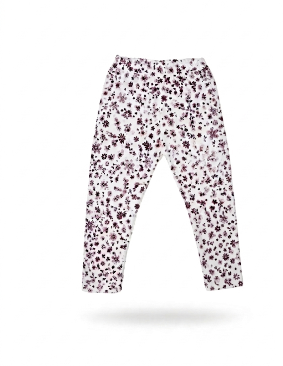 Teen Mädchen Leggings weiß bordeaux Blumenmuster