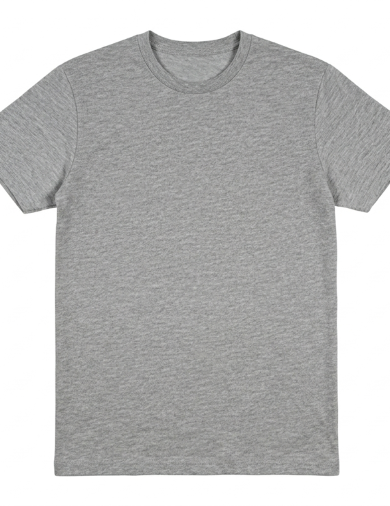 Teenager Junge in grauem Kurzarm T-Shirt