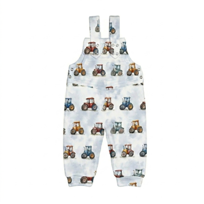 Latzhose mit Traktormotiv aus Baumwolle für Baby Jungen